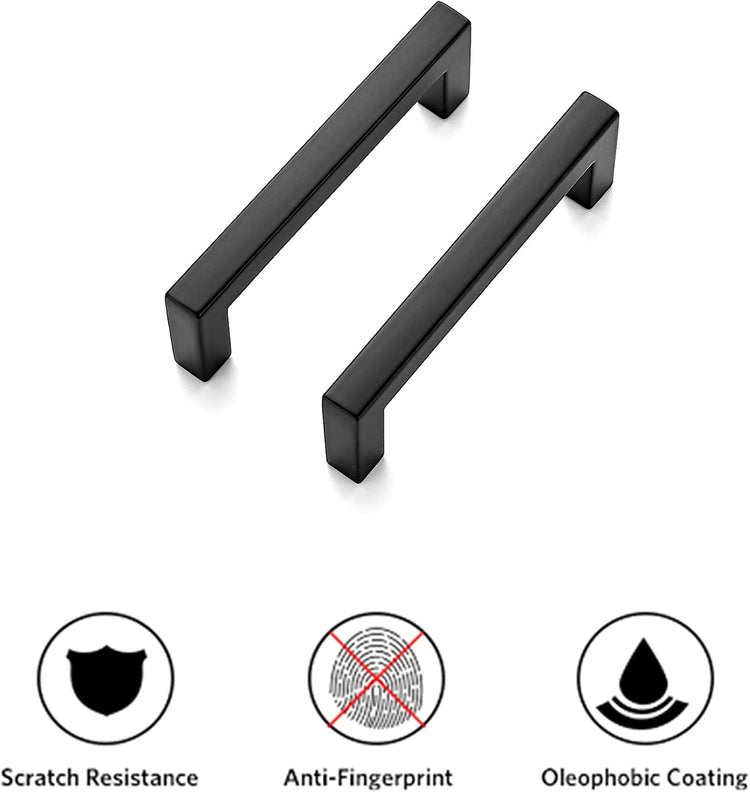 Ravinte Matte Black Cabinet Handles Solid Cabinet Pulls, 3 Inch CC, 30 Pack