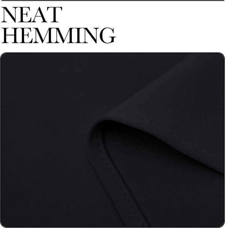 NICETOWN Black Blackout Curtains for Bedroom 42" Wide x 63" Long 2 Panels